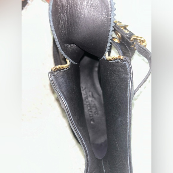 Burberry Buckled Leather Brogue Ankle Boots Size 40 - Picture 8 of 8